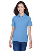 Harriton Ladies' 5.6 oz. Easy Blend Polo M265W LT COLLEGE BLUE Pocket