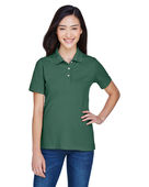 Harriton Ladies' 5.6 oz. Easy Blend Polo M265W HUNTER Pocket