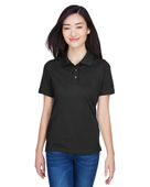 Harriton Ladies' 5.6 oz. Easy Blend Polo M265W BLACK Pocket