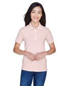 Harriton Ladies' 5.6 oz. Easy Blend Polo M265W BLUSH Pocket
