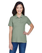 Harriton Ladies' 5.6 oz. Easy Blend Polo M265W DILL Pocket