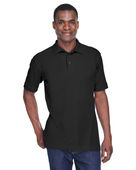 Harriton Men's 5 oz. Blend-Tek Polo M280 BLACK Pocket