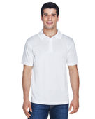Harriton Men's 4 oz. Polytech Polo M315 WHITE Pocket