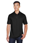 Harriton Men's Advantage Snag Protection Plus IL Snap Placket Polo M345 BLACK Pocket