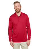 Harriton Men's Advantage Snag Protection Plus IL Long Sleeve Polo M348L RED Pocket