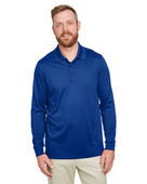 Harriton Men's Tall Advantage Long Sleeve Snag Protection Plus IL Polo M348LT TRUE ROYAL Pocket