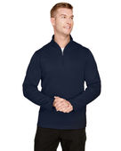 Harriton Men's Advantage Snag Protection Plus IL Quarter-Zip M748 DARK NAVY Pocket