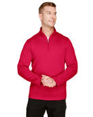 Harriton Men's Advantage Snag Protection Plus IL Quarter-Zip M748 RED Pocket