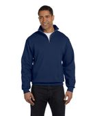 Jerzees Adult 8 oz. NuBlend Quarter-Zip Cadet Collar Sweatshirt 995M J NAVY Pocket