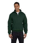 Jerzees Adult 8 oz. NuBlend Quarter-Zip Cadet Collar Sweatshirt 995M Forest Green Pocket