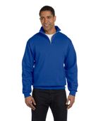 Jerzees Adult 8 oz. NuBlend Quarter-Zip Cadet Collar Sweatshirt 995M ROYAL Pocket