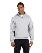Jerzees Adult 8 oz. NuBlend Quarter-Zip Cadet Collar Sweatshirt 995M ASH Pocket