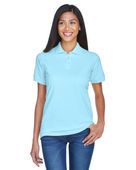 Ultraclub Ladies' Classic Pique Polo 8530 BABY BLUE Pocket