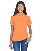 Ultraclub Ladies' Classic Pique Polo 8530 TANGERINE Pocket