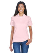 Ultraclub Ladies' Classic Pique Polo 8530 PINK Pocket
