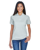 Ultraclub Ladies' Classic Pique Polo 8530 SILVER Pocket