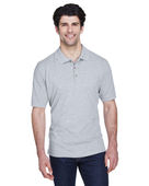 Ultraclub Men's Classic Pique Polo 8535 HEATHER GREY Pocket