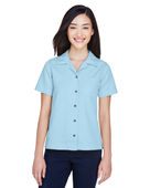 Ultraclub Ladies' Cabana Breeze Camp Shirt 8981 ISLAND BLUE Pocket