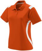 Augusta Ladies All-Conference Polo 5016 ORANGE/WHITE Pocket