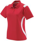 Augusta Ladies All-Conference Polo 5016 RED/WHITE Pocket