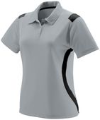 Augusta Ladies All-Conference Polo 5016 SILVER/BLACK Pocket