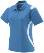 Augusta Ladies All-Conference Polo 5016 COLUMBIA BLUE/WHITE Pocket