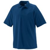 Adult Wicking, 3-Button Polo Shirt NAVY/NAVY Pocket