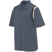 Augusta Adult Genesis Polo 5047 GRAPHITE/BLACK/WHITE Pocket