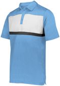 Holloway Prism Bold Polo 222576 COLUMBIA BLUE/WHITE Pocket