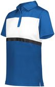 Holloway Ladies Prism Bold Polo 222776 ROYAL/WHITE Pocket