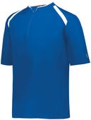 Holloway 1/4 ZIp Clubhouse Pullover 229581 ROYAL/WHITE Pocket