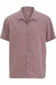 Edwards Men's V-Neck Zip Service Shirt 4281 BURGUNDY HEATHER Pocket