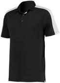 Augusta Adult Bi-Color Vital Polo 5028 BLACK/WHITE Pocket