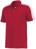 Augusta Adult Bi-Color Vital Polo 5028 SCARLET/WHITE Pocket