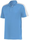 Augusta Adult Bi-Color Vital Polo 5028 COLUMBIA BLUE/WHITE Pocket