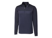 Cutter & Buck Mens Traverse Stripe Quarter Zip Pullover MCK00088 LIBERTY NAVY Pocket