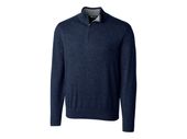 Cutter & Buck Mens Lakemont Tri-Blend Quarter Zip Sweater MCS07728 LIBERTY NAVY Pocket