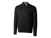 Cutter & Buck Mens Lakemont Tri-Blend Quarter Zip Sweater MCS07728 BLACK Pocket