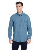 Dri Duck Men's Crossroad Woven Shirt 4441 SLATE BLUE Pocket