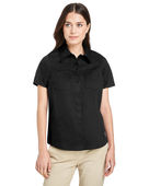 Harriton Ladies' Advantage Il Short-Sleeve Work Shirt M585W BLACK Pocket
