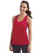 Ladies' Tridri Venus Knot-Back Yoga Tank TD042 HOT PINK Pocket
