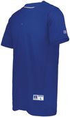 Russell Youth Five Tool Full-Button Front Baseball Jersey 235JMB ROYAL Pocket