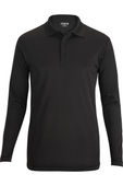 Edwards Mini Pique Snag Proof Long Sleeve Polo 1527 BLACK Pocket