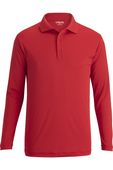 Edwards Mini Pique Snag Proof Long Sleeve Polo 1527 RED Pocket