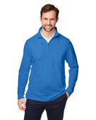 Devon & Jones Men's New Classics Performance Quarter-Zip DG400 FRENCH BLUE Pocket
