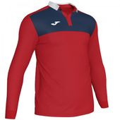 Joma Mens/Boys Polo Shirt Winner II Antracite Long Sleeve 101332 RED-NAVY Pocket