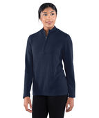 Charles River Apparel Women's 1/4 Zip Mystic Pullover 5369 NAVY HEATHER Pocket