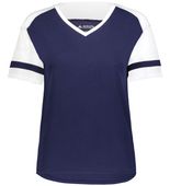 Augusta Ladies Fanatic 2.0 Tee 2914 NAVY/WHITE Front