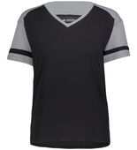 Augusta Ladies Fanatic 2.0 Tee 2914 BLACK/GREY HEATHER Front