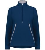 Augusta Ladies Chill Fleece 2.0 1/2 Zip Pullover 6857 NAVY Pocket